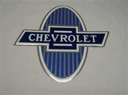 Chevrolet metal sign, Bowtie Blue,  Measures 24 inches X 24 inches