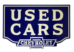 Chevrolet Sign, USED CARS - CHEVROLET 23.5 Inch x 15.5 Inch