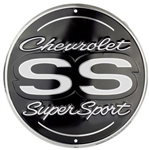 Chevy SS Super Sport Large ROUND Parking Metal Tin Sign