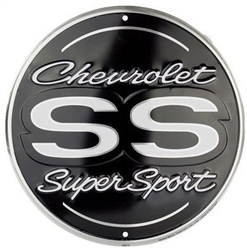 Chevy SS Super Sport Large ROUND Parking Metal Tin Sign