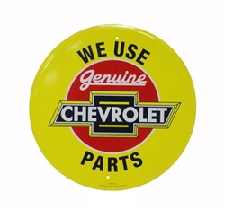 We Use Genuine Chevrolet Parts, Metal Sign