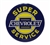 Chevrolet Super Service Metal Sign, 12 Inch Diameter