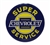 Chevrolet Super Service Metal Sign, 12 Inch Diameter