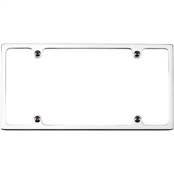 Billet Specialties Slimline License Plate Frame, Polished Aluminum or Satin Black Finish
