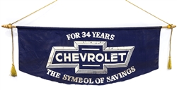 Vintage 1940's Chevrolet Dealership Showroom Banner