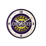 Wall Clock, CHEVROLET SUPER SERVICE CLOCK