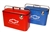 Vintage Chevrolet Beverage Cooler with Bottle Opener Choice from RED or BLUE, with White Colored Details