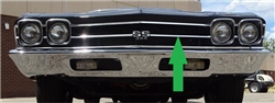 1969 Chevelle Grille Chrome Trim Molding, Center