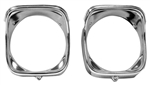 1968 Chevelle Headlight Bezels, Inner & Outer, LH