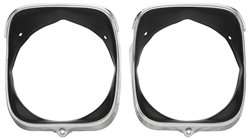 1969 Chevelle Headlight Bezels, Inner & Outer, LH