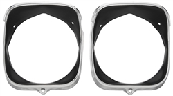 1969 Chevelle Headlight Bezels, Inner & Outer, RH