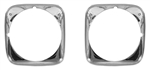 1971 Chevelle Chrome Headlight Bezels, Pair