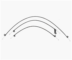 1969 - 1974 Nova Heater Control Cables Set for Cars with Air Conditioning, 3 Pieces