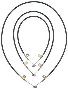 1968 Chevelle EZ Slider Heater Control Cables Set, With Air Conditioning