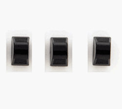 Custom Heater Control Lever Knobs in Black, Set 3