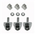 1969 - 1976 Nova Heater Control Lever Repair Kit, Set of 3 with Chrome Knobs
