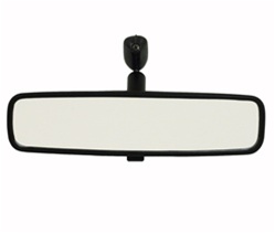Custom Black Windshield Mount Interior Rear View Inside Mirror, 10 Inch