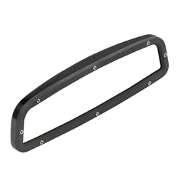 Gloss Black Custom Billet Aluminum Rear View Mirror With Convex Glass, Without Windshield Mounting Bracket