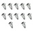 Door Panel Mounting Clips Set, Metal L-Style, 12 Piece Kit