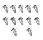 1966 - 1974 Chevelle Door Panel Clips Set, L-Style, Metal, 12 Pieces