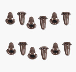 Door Panel Mounting Push-In Female Plug Clips Set, Plastic, 12 Piece Kit