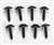 1968 - 1972 Chevy II Nova Lower Door Panel Screws Set, Custom BLACK, 8 Pieces