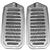 1970 - 1972 Chevelle Custom Billet Aluminum Door Jamb Louver Vents, Choice of Finish