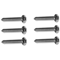 1968 - 1972 Chevelle Front Arm Rest Base Screws, 6 Piece Set