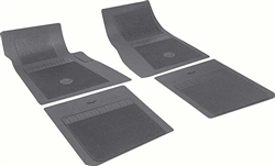 1964 - 1972 Chevelle Floor Mats Set with Bowtie, OE Style, Black