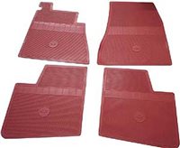 1965 - 1966 Chevelle Floor mats with bowtie (red, original equipment style, 4 pieces), Set