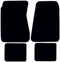 1968 - 1972 Chevelle Carpeted Floor Mats Set, Front and Rear