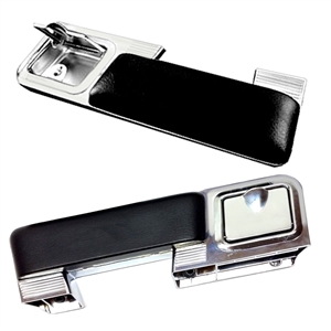 1964 - 1967 Chevelle Rear Arm Rest Kit with Chrome Bases, Pads, and Ashtrays