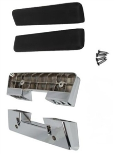 1964 - 1967 Chevelle Front Arm Rest Kit with Chrome Bases, Pads, and Hardware