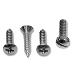 1964 - 1972 Roof Sunvisor Chrome Support Screws, Coupe Set