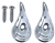 1964 - 1966 Chevelle Interior Chrome Coat Hooks, Pair