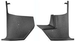 1968 - 1972 Chevelle Black Kick Panels With Air Conditioning, Pair