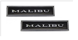 1970 - 1972 Chevelle Malibu Door Panel Emblems, Pair