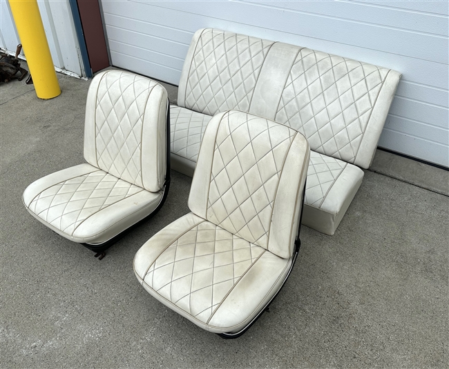 1966 Chevelle Front Buckets and Rear Seats Set, Original GM Used