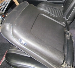 1968 Chevelle Bucket Seat Back Trim Panels, Pair Black