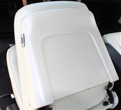 1968 Chevelle Bucket Seat Back Trim Panels, Pair Pearl White