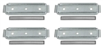 1967 Chevelle Seat Cover Rectangular Emblems with Backers, 4 Piece Set