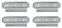 1967 Chevelle Seat Cover Rectangular Emblems with Backers, 4 Piece Set