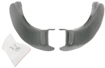 1966 - 1972 Chevelle Bench Seat Hinge Plastic Covers with Special Mounting Button Clips, Pair