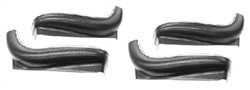 1969 - 1972 Chevelle Bucket Seat Trim Panels (Black with Chrome Trim) (Lower 4 Pieces), Set