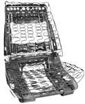 1969 - 1972 Chevelle Front Bucket Seat Frame Assembly, Fits LH or RH