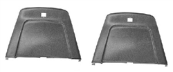 1969 - 1972 Chevelle Bucket Seat Back Trim Panels, Pair Black