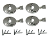 Image of a 1969 - 1972 Chevelle and Nova Bucket Seat Headrest Chrome Lock Assembly Kit