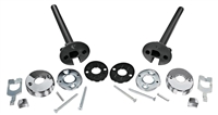 1969 - 1972 Bucket Seat Headrest Plastic Track Guides, Locks, and Hardware Kit, (Does 1 Seat)
