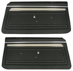 1969 Nova Front Door Panels Set with the Deluxe or Factory Custom Interior Option, Pre-Assembled Pair