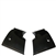 1968 - 1972 Nova Rear Lower Package Tray Headliner Corner Trims, Black Pair